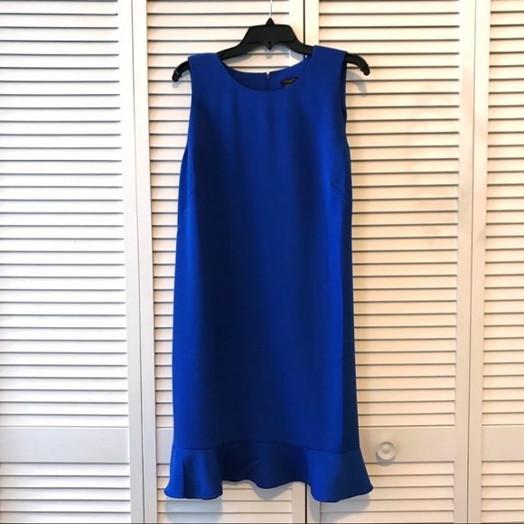 Ann Taylor Factory Dresses & Skirts - Blue spring ruffle hem dress - Ann Taylor Factory